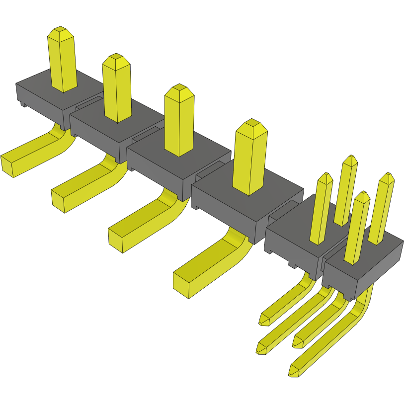 Samtec-PCT2-102-03-L-D-04-RA Piastre connettori e prese PCB Conn Unshrouded Header HDR 4Power/4Signal POS 5.08mm/2mm Solder RA Thru-Hole Bulk