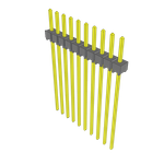 Conn Unshrouded Header HDR 10 POS 2.54mm Solder ST Top Entry Thru-Hole Bulk