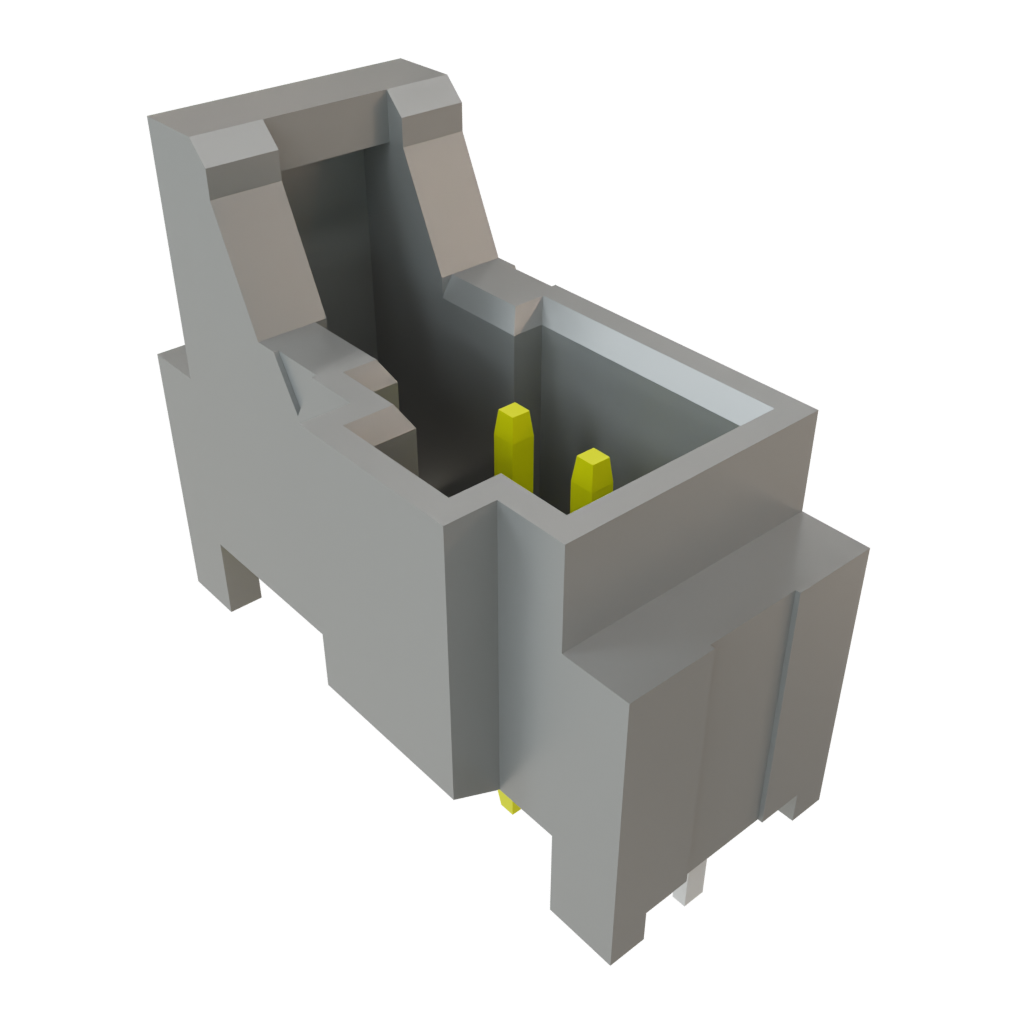 Samtec-T2I-02-VT-T-S-TH Piastre connettori e prese PCB Conn Shrouded Header HDR 2 POS 2mm Solder ST Top Entry Thru-Hole Tube