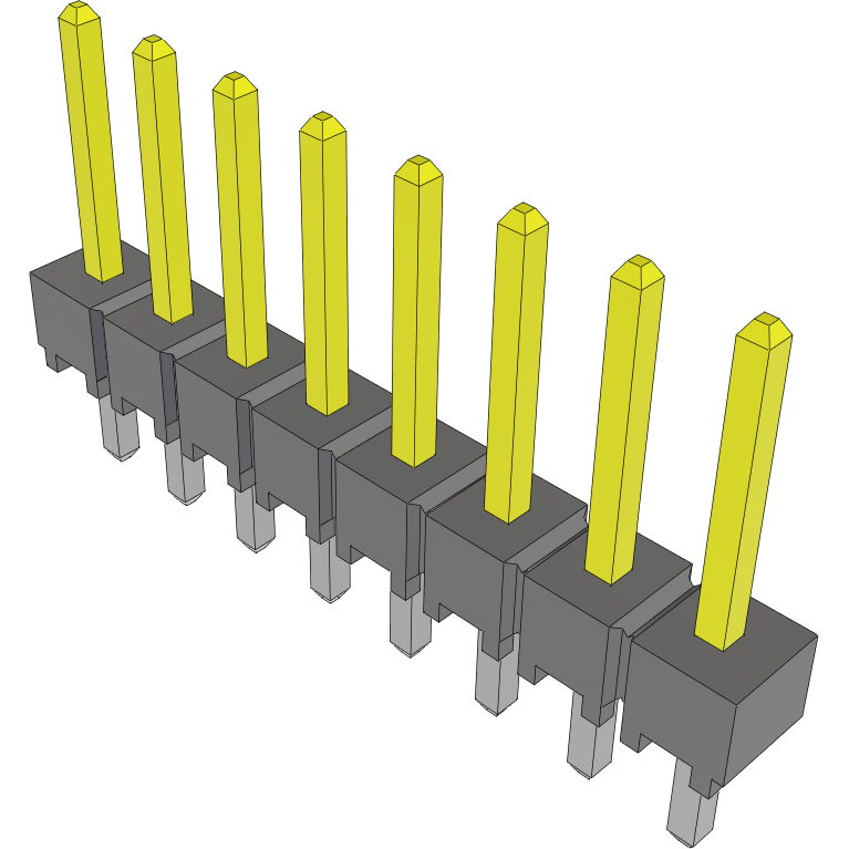 Samtec-HTSW-108-24-LM-S Steckverbinderleisten und Leiterplattenbuchsen Conn Unshrouded Header HDR 8 POS 2.54mm Solder ST Top Entry Thru-Hole Bulk