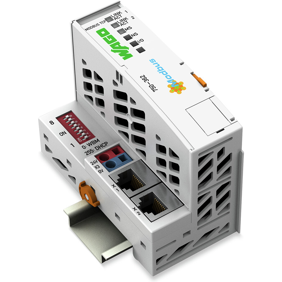 WAGO-750-362 以太网控制器 Modbus TCP/UDP Fieldbus Coupler Connects Ethernet