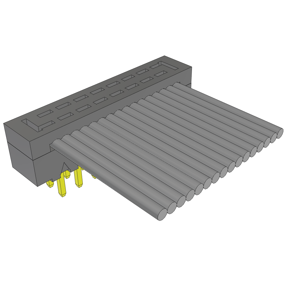 Samtec-TCMD-08-S-02.00-01  Cable Assembly 0.05m 28AWG 1mm 16 POS IDC Connector M TIGER EYE™ Clamshell