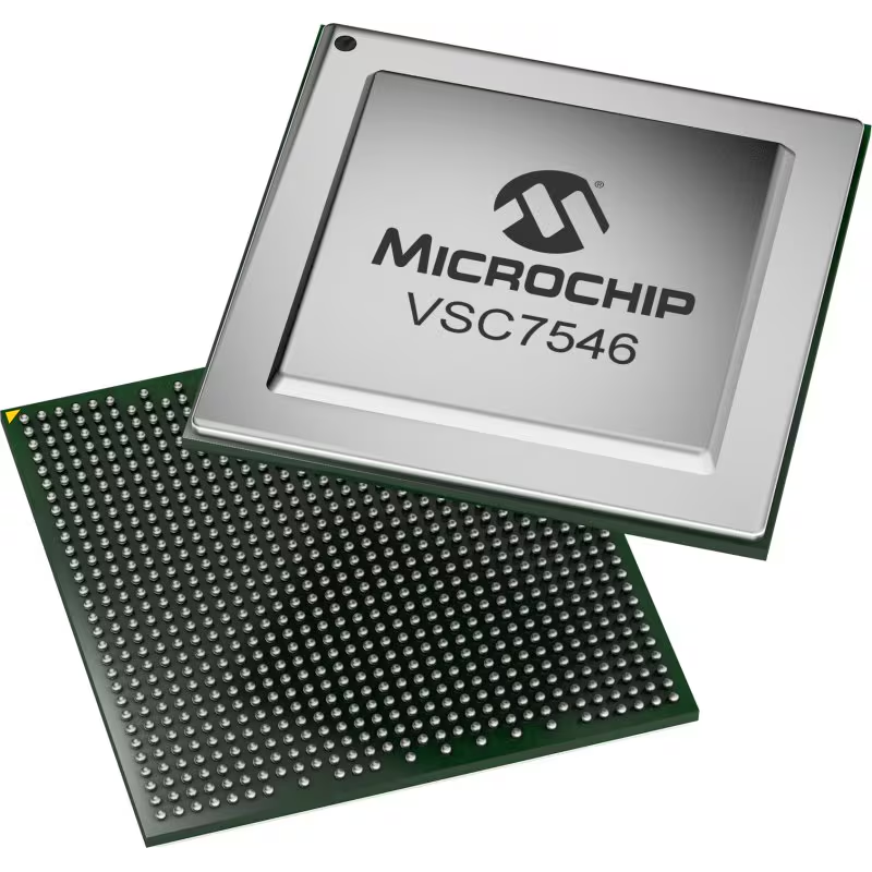 Microchip Technology-VSC7546-V/5CC Ethernet-Schaltern Ethernet Switch 64-Port 10000Mbps 888-Pin FCBGA Tray