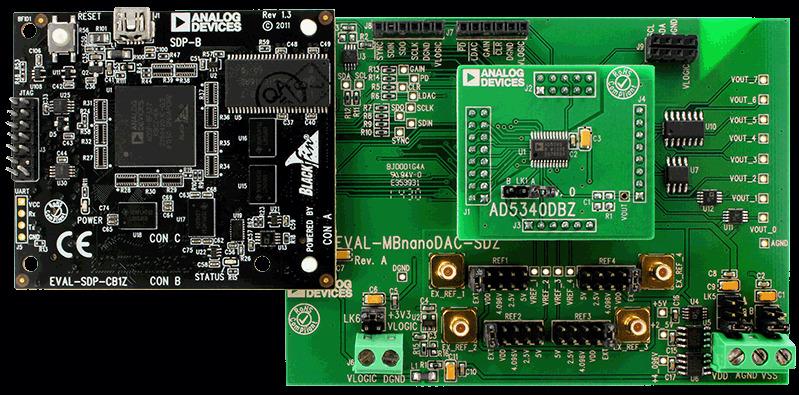 Analog Devices-EVAL-AD5340DBZ Data Conversion Development Boards and Kits AD5340 DAC Evaluation Kit