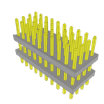 Conn Board Stacker HDR 40 POS 2mm Solder ST Top Entry Thru-Hole Bulk