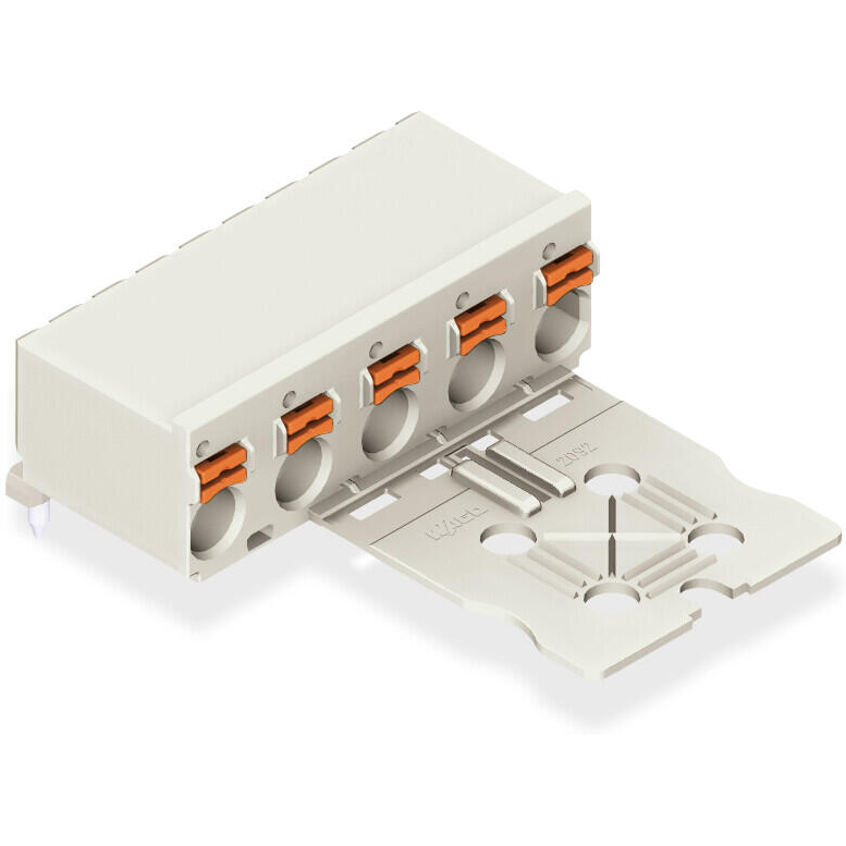 WAGO-2092-3352 连接器插头及 PCB 插座 1-Conductor THT Female Header, 1.4 mm Dia solder pin, angled, Gripping plate, 2.5 mm2, Pin spacing 7.5 mm, 2-pole