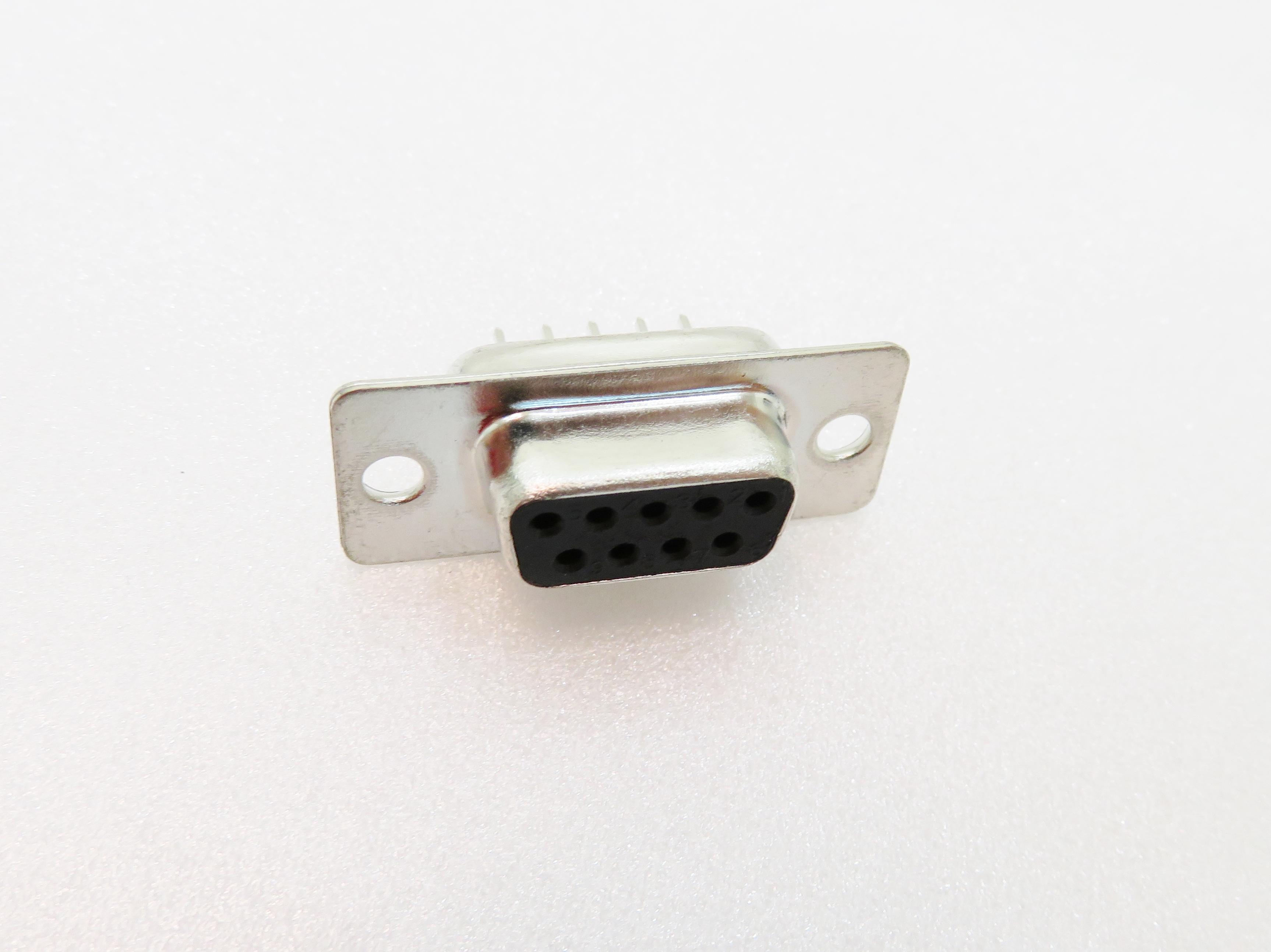 ADAM TECH-DE09-ST-1 Connector D-Subminiature Conn D-Sub SKT 9 POS 1.38mm Solder ST Thru-Hole 9 Terminal 1 Port Tray