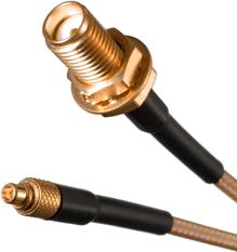 Cinch Connectivity Solutions-415-0071-MM500 Kabelbaugruppen Koaxial Straight SMA Bulkhead Jack To Straight MMCX Plug Cable Assembly, RG316
