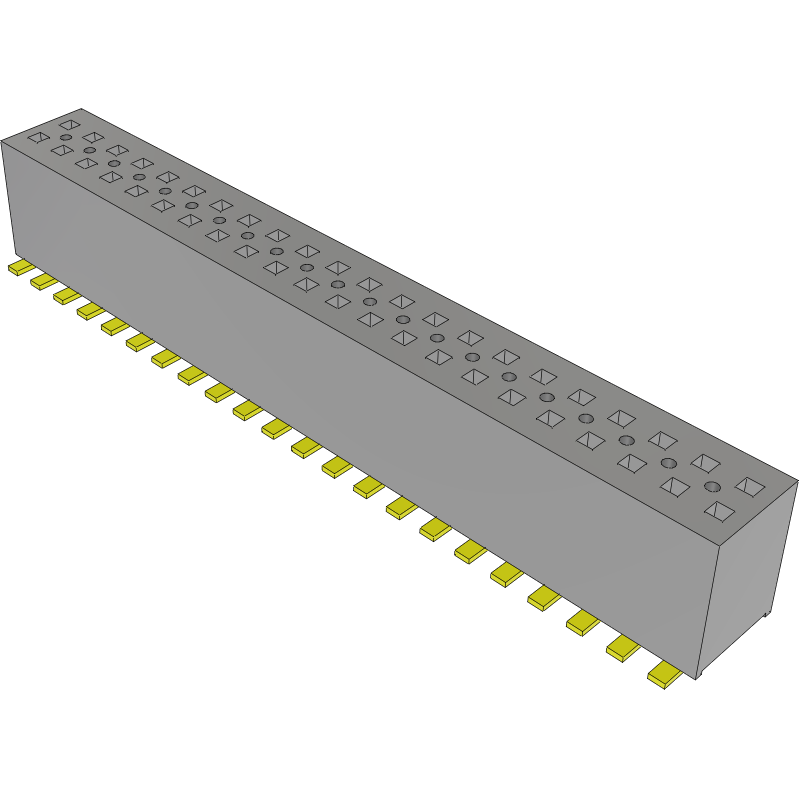 Samtec-FLE-122-01-H-DV-A Embases de raccordement et réceptacles PCB Conn Socket Strip SKT 44 POS 1.27mm Solder ST SMD Tube
