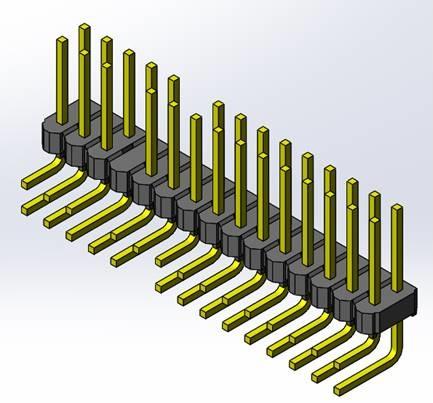 Samtec-ASP-134617-02 Steckverbinderleisten und Leiterplattenbuchsen Conn Unshrouded Header HDR 30 POS 2.54mm Solder RA Side Entry Thru-Hole Bulk