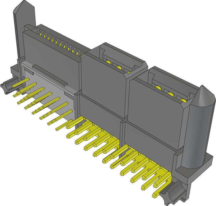 Samtec-LPHS-04-24-S-RT2-GP Embases de raccordement et réceptacles PCB Conn Extreme LPH Power Socket Assembly SKT 4Power/24Signal POS 2.5mm/1.27mm Solder RA Thru-Hole Tray