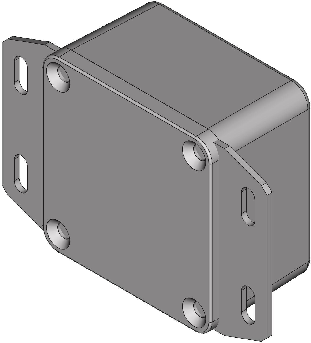 Hammond Manufacturing-1590WLBFBK Scatole, contenitori e rack Black Die Cast Aluminum Flange Mount Watertight Enclosure
