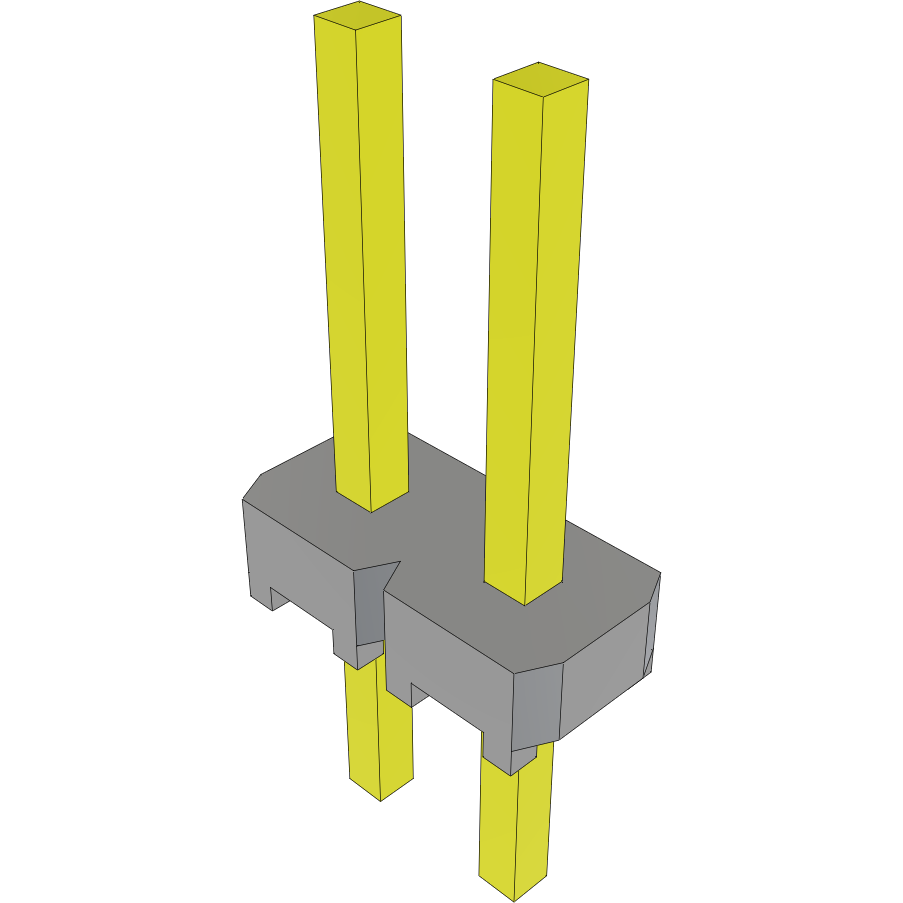 Samtec-MTLW-102-07-S-S-235 Connector Headers and PCB Receptacles Conn Unshrouded Header HDR 2 POS 2.54mm Solder ST Top Entry Thru-Hole Bulk