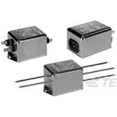 TE Connectivity-6609038-2 Starkstromleitungsfilter Power Line Filter 50Hz/60Hz 20A 250VAC Quick Connect Flange Mount