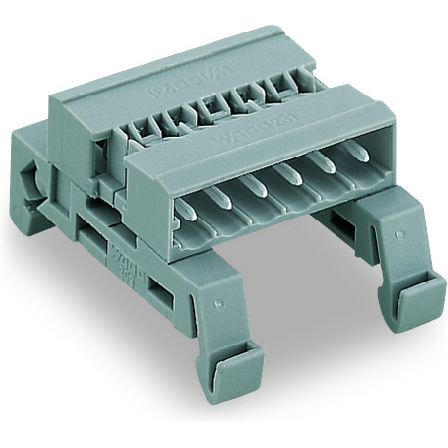 WAGO-232-512/007-000 Piastre connettori e prese PCB Double Pin Header, DIN-35 Rail Mounting, Pin spacing 5 mm, 12-pole