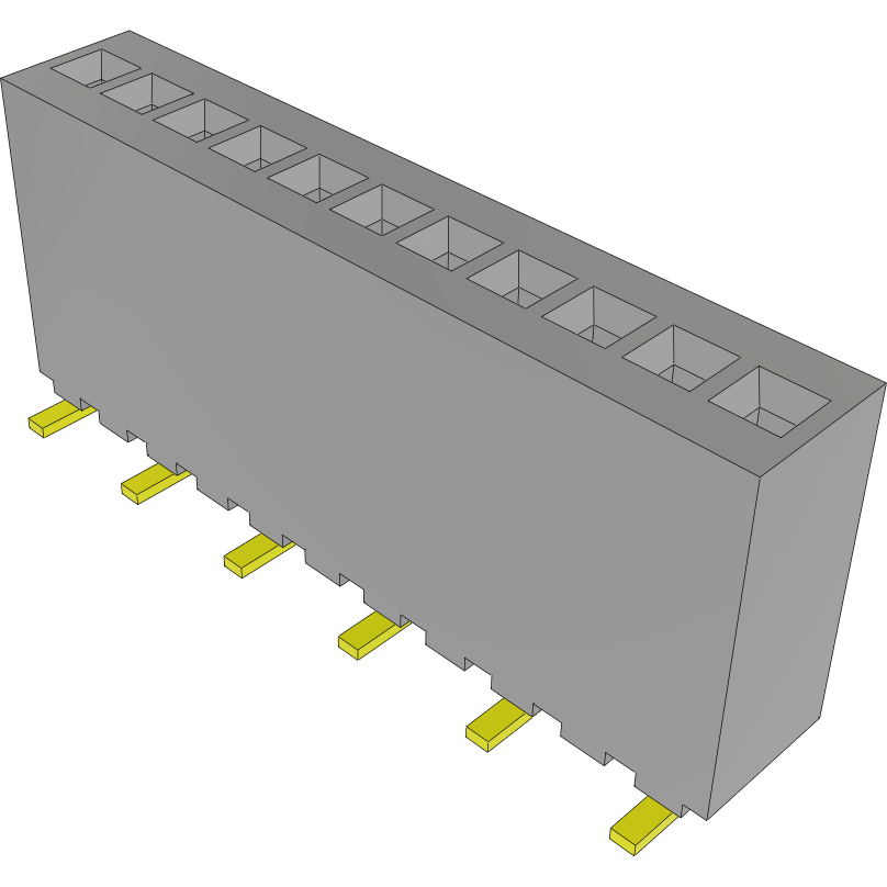 Samtec-RSM-111-02-S-S Steckverbinderleisten und Leiterplattenbuchsen Conn Socket Strip SKT 11 POS 1.27mm Solder ST Top Entry SMD Tube