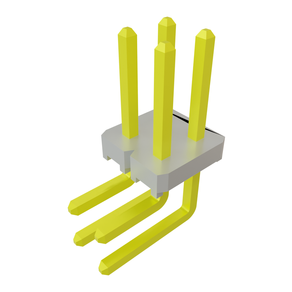 Samtec-TLW-102-01-G-D-RA 连接器插头及 PCB 插座 Conn Unshrouded Header HDR 4 POS 2.54mm Solder RA Side Entry Thru-Hole Bulk