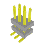 Conn Board Stacker HDR 6 POS 2mm Solder ST Top Entry SMD T/R