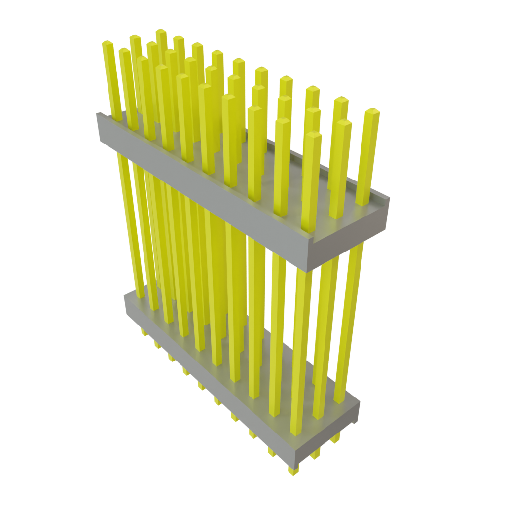 Samtec-DW-10-13-L-T-880-LL Embases de raccordement et réceptacles PCB Conn Board Stacker HDR 30 POS 2.54mm Solder ST Top Entry Thru-Hole Bulk