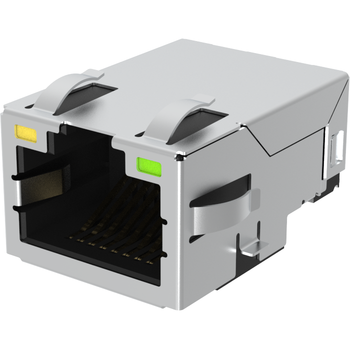 Amphenol-RJMG221ST12452T Connector Telephone and Telecom RJ Magnetic 1G BASE-T Connector