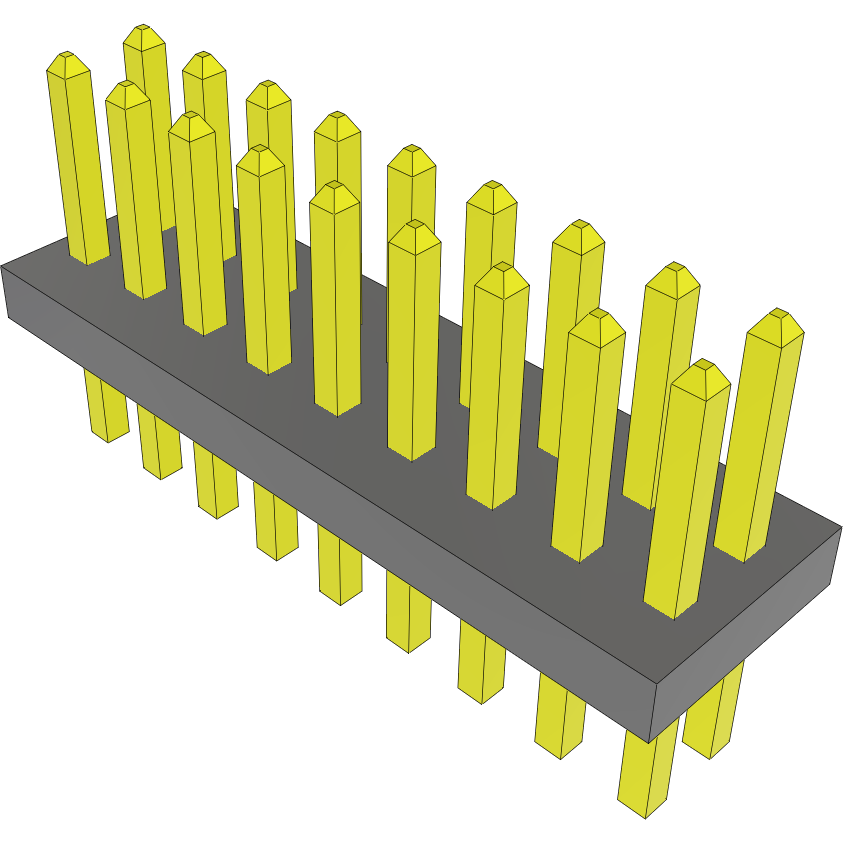 Samtec-FTS-109-01-H-D Steckverbinderleisten und Leiterplattenbuchsen Conn Unshrouded Header HDR 18 POS 1.27mm Solder ST Top Entry Thru-Hole Tube