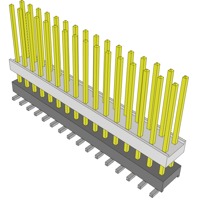 Samtec-HW-16-11-LM-D-375-SM Steckverbinderleisten und Leiterplattenbuchsen Conn Board Stacker HDR 32 POS 2.54mm Solder ST Top Entry SMD Tube