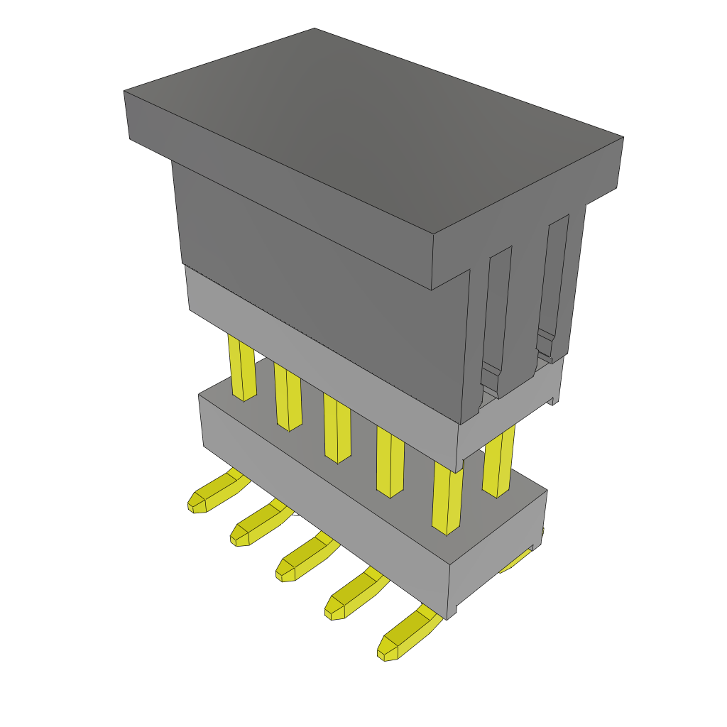 Samtec-TW-05-09-L-D-258-SM-A-P-TR 连接器插头及 PCB 插座 Conn Board Stacker HDR 10 POS 2mm Solder ST Top Entry SMD T/R
