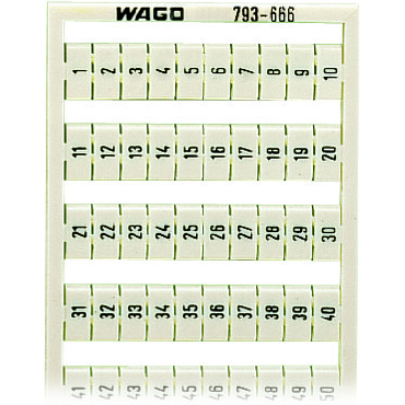 WAGO-793-666 Steckverbinderzubehör Connector Accessories Marker Card White Bag