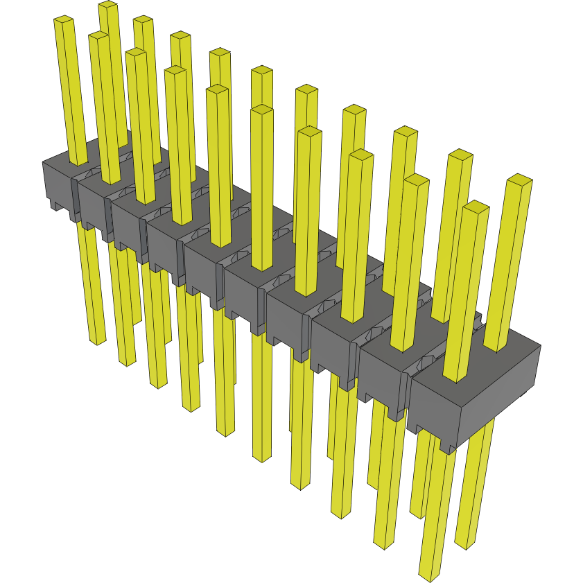 Samtec-MTSW-110-09-T-D-290 Connector Headers and PCB Receptacles Conn Unshrouded Header HDR 20 POS 2.54mm Solder ST Top Entry Thru-Hole Bulk