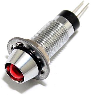 Mallory Sonalert Products-FL1M-8CJ-3-R24V Panel Mount Indicators LED Panel Mount Indicator Uni-Color Red 1500mcd 2-Pin Bulk