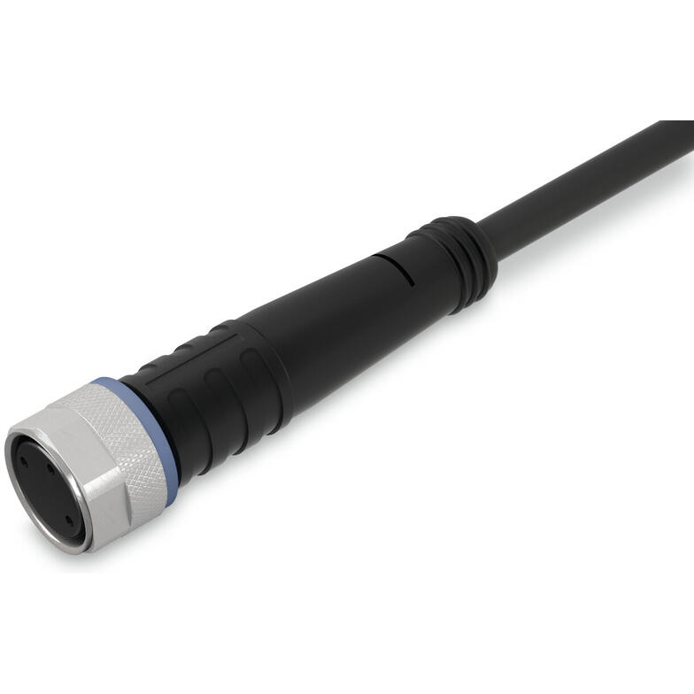 WAGO-756-5101/030-050 其他电缆组件 Sensor/Actuator Cable, fitted on one end, 3-Pole, M8 Socket, Straight, one free cable end, 5 m