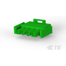 TE Connectivity-1-480702-5 Einzeladersteckverbinder, Gehäuse Conn Housing PL 4 POS 6.35mm Crimp ST Cable Mount Green Package