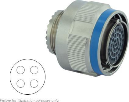 SOURIAU-D38999/26SG75SB Steckverbinder, rund Conn Circular SKT 4 POS Crimp ST Cable Mount 4 Terminal 1 Port
