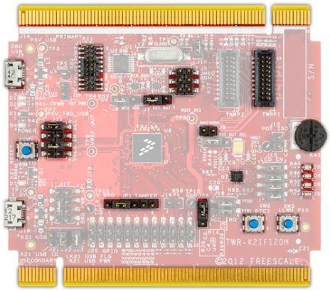 NXP Semiconductors-TWR-K21F120MA Embedded System Development Boards and Kits MK21FN1M0AVMC12 Microcontroller Development Board 128.0032MHz CPU 128KB RAM 1MB Flash