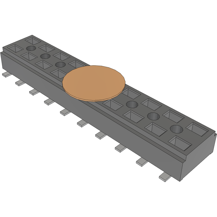Samtec-CLT-110-02-FM-D-BE-K-TR Steckverbinderleisten und Leiterplattenbuchsen Conn Socket Strip SKT 20 POS 2mm Solder ST Bottom Entry SMD TIGER CLAW™ T/R