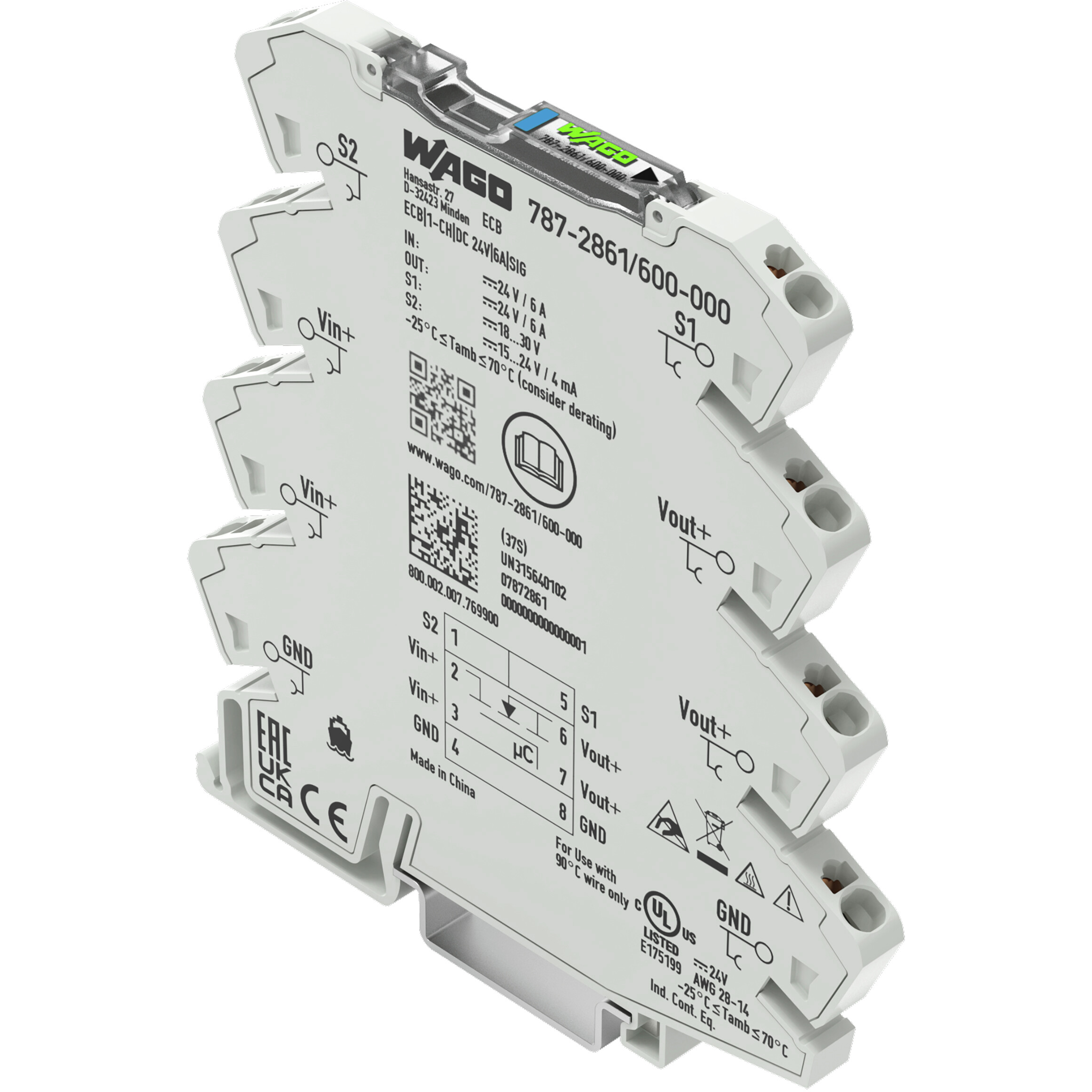 WAGO-787-2861/600-000 断路器 Electronic Circuit Breaker