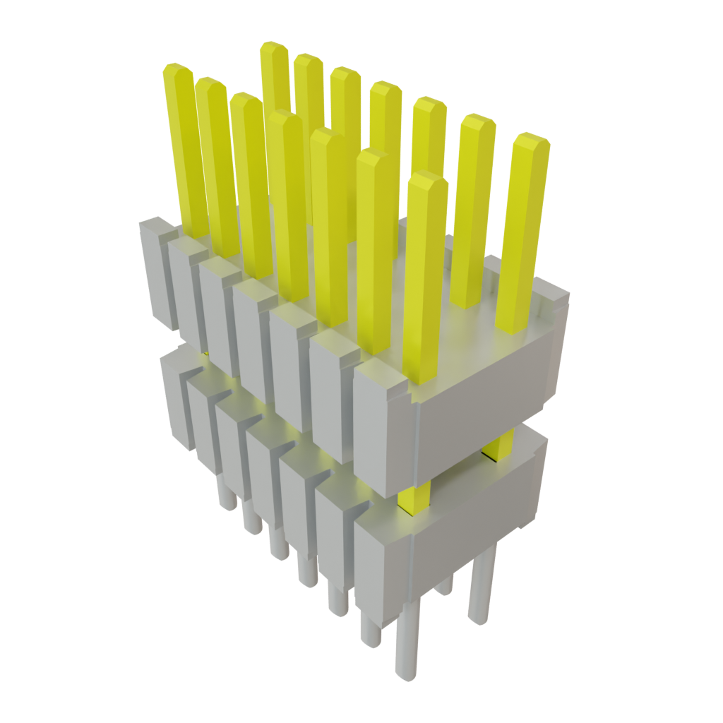 Samtec-DWM-07-53-S-D-250 Embases de raccordement et réceptacles PCB Conn Board Stacker HDR 14 POS 1.27mm Solder ST Thru-Hole Tube
