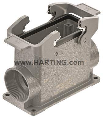HARTING-19300160273 Adattatori Shrink Boot Surface Mount Housing 90° 16B Shell Size Powder Die Cast Aluminum Double Lock Han®
