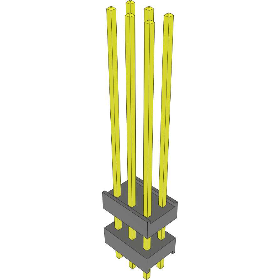 Samtec-DW-03-19-T-D-330 Cabezales del conector y receptáculos PCB Conn Board Stacker HDR 6 POS 2.54mm Solder ST Thru-Hole Bulk
