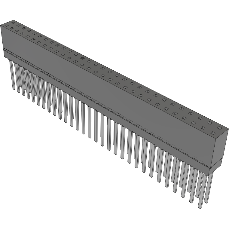 Samtec-ESW-130-14-T-D Connector Headers and PCB Receptacles Conn Elevated Socket SKT 60 POS 2.54mm Solder ST Top Entry Thru-Hole Tube
