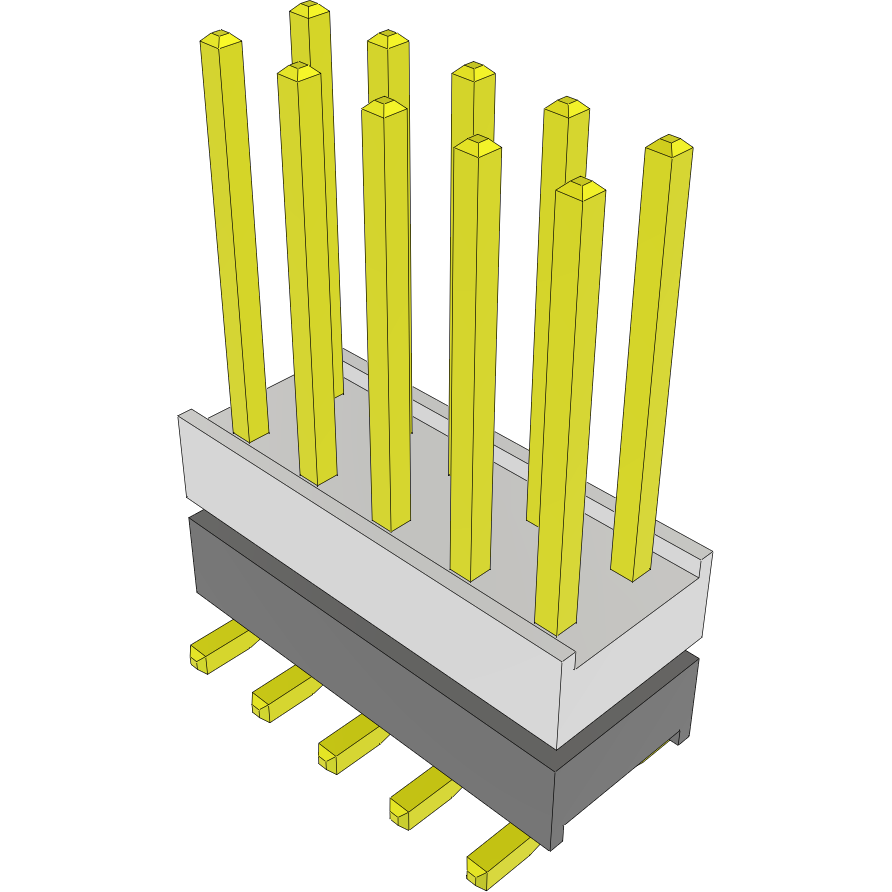 Samtec-HW-05-09-G-D-276-SM-A Steckverbinderleisten und Leiterplattenbuchsen Conn Board Stacker HDR 10 POS 2.54mm Solder ST Top Entry SMD Tube