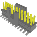 Conn Unshrouded Header HDR 24 POS 1.27mm Solder ST Top Entry SMD TIGER CLAW™ T/R