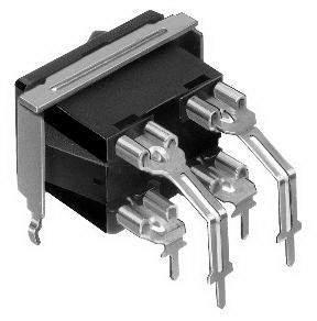 ALPS ALPINE CO., LTD-SDDJE32100 Wippschalter Switch Rocker ON OFF DPST PC Pins Curved Rocker 10A 250VAC Bulk