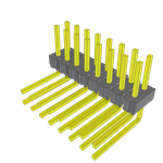 Conn Unshrouded Header HDR 16 POS 2.54mm Solder RA Side Entry Thru-Hole Bulk