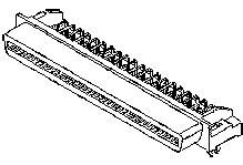 Molex-87552-0687 Conector SCSI Conn EBBI RCP 68 POS 1.27mm Solder RA Thru-Hole 68 Terminal 1 Port EBBI™ Tray