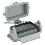 HARTING-09140010303 Schrumpfbalgenadapter 180° Nickel Zinc Die Cast Single Lock