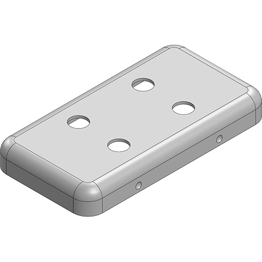 Masach Tech-MS220-40CP null 22.6 x 11.9 x 2.8mm Two-piece Drawn-Seamless RF Shield/EMI Shield COVER Perforated (CRS)