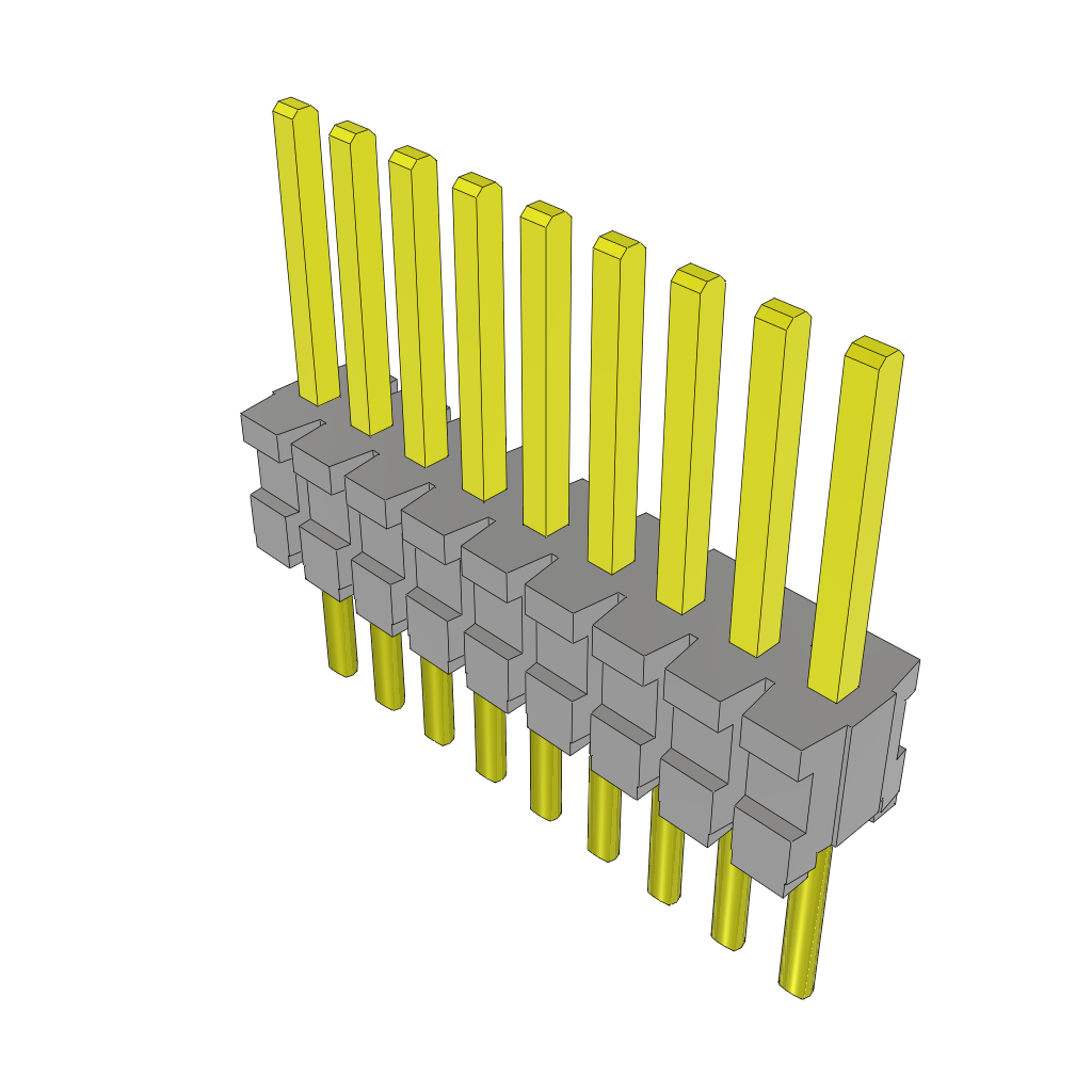 Samtec-TMS-109-51-T-S Embases de raccordement et réceptacles PCB Conn Unshrouded Header HDR 9 POS 1.27mm Solder ST Top Entry Thru-Hole Tube