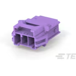 Conn Housing RCP 3 POS 6mm Crimp ST Panel Mount Purple Carton