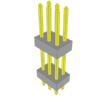 Conn Board Stacker HDR 6 POS 2mm Solder ST Top Entry Thru-Hole Bulk